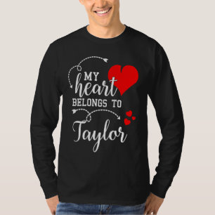 T-shirt Couples Matching Mon cœur appartient à Taylor Mo
