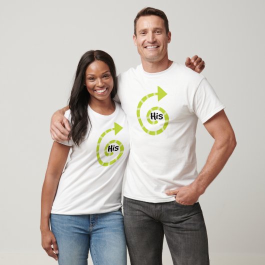 T-shirt Couples mignons sa flèche verte (Unisexe)