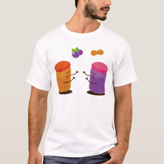 T-shirt Couples PBJ mignon (Devant)