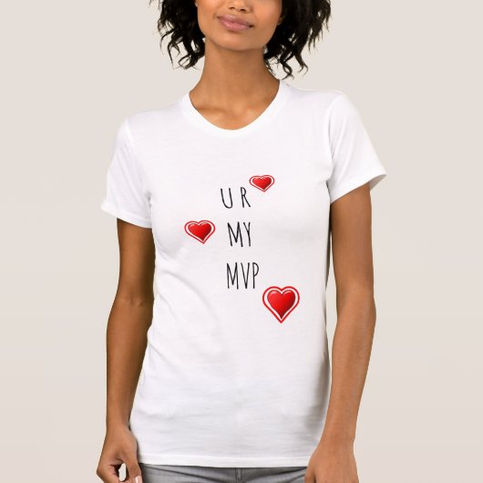 T-shirt Couples U R MY MVP modernes (Devant)