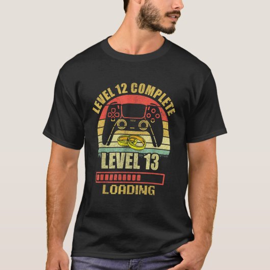 T-shirt Coupless Pour Lui Niveau 12 Complet Mariage Annive (Devant)