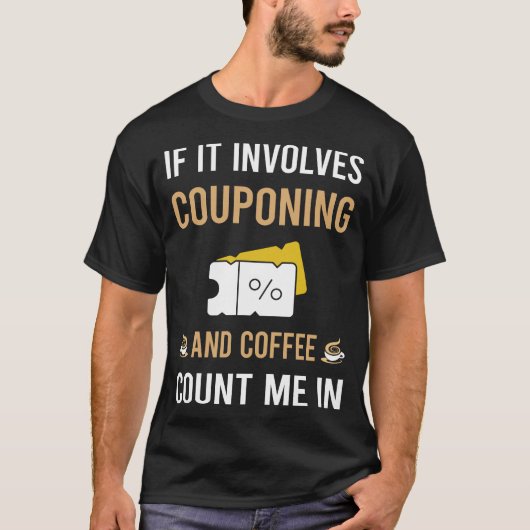 T-shirt Coupon Coupon Coupon Coupon Et Café (Devant)