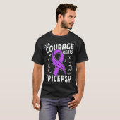 T-shirt Courage Beats Epilepsy (Devant entier)