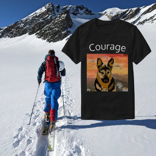 T-shirt Courage de terrain du berger allemand Daisy