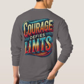 T-shirt Courage défie Limite manche longue (Dos)