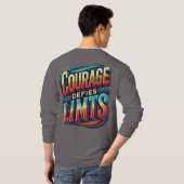 T-shirt Courage défie Limite manche longue (Dos entier)