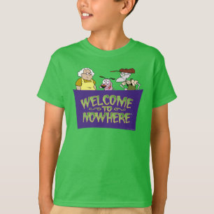 T-shirt Courage du chien lâché Bienvenue nulle part