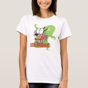 T-shirt Courage du chien lâché   Graphique fantôme