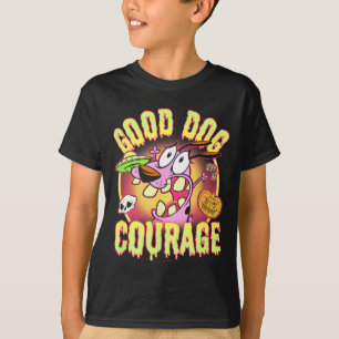 T-shirt Courage Le Chien Timide Halloween Bon Chien