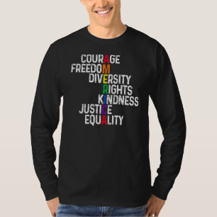 T-shirt Courage Liberté Droits De Diversité Lgbtq
