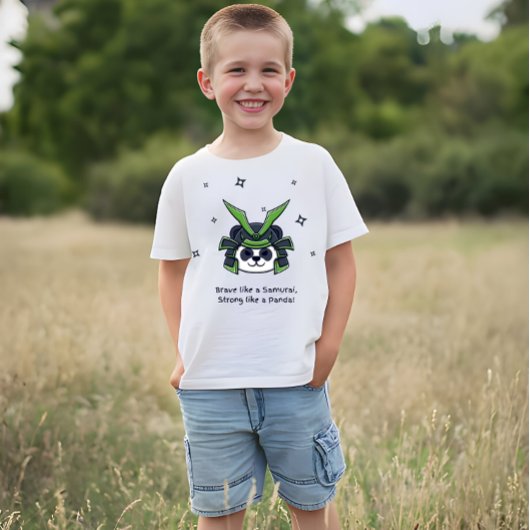T-shirt Courageux comme un samouraï fort comme un panda