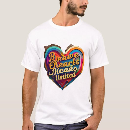 T-shirt "Courageux Heartbeat" (Devant)