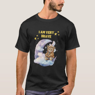T-shirt Courageux je suis très courageux ours en peluche l