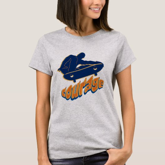 T-shirt Courageux Skateboarder (Devant)