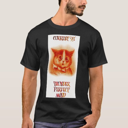 T-shirt Courant 93 Tonnerre parfait esprit Louis Wain Chat (Devant)