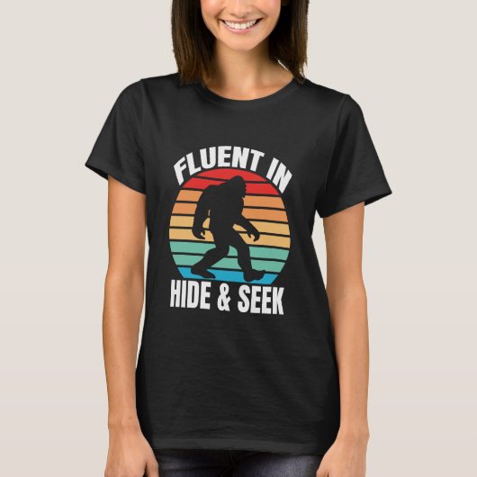 T-shirt Courant à cache-cache drôle Bigfoot (Devant)