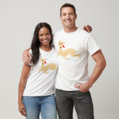 T-shirt courant de lapin et de lévrier (Unisexe)