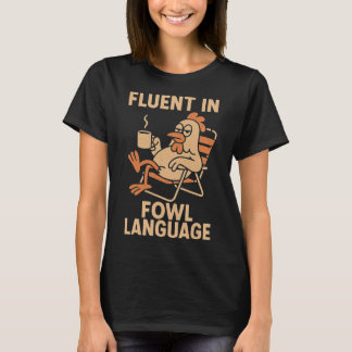 T-shirt Courant en langage aviaire, drôle de jeu de mots s