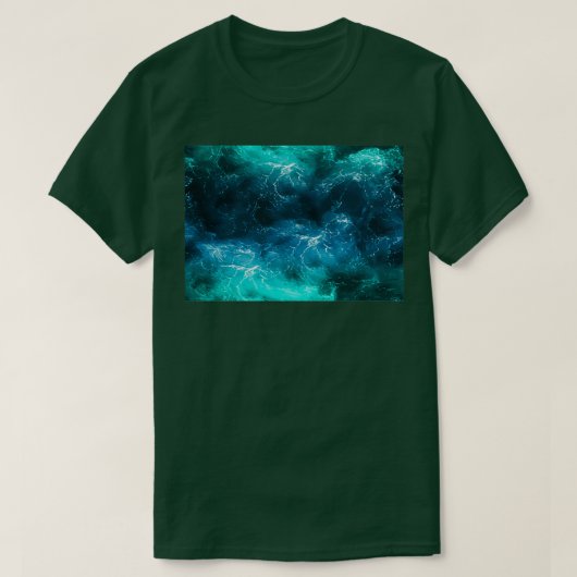T-shirt Courants océaniques bleu vert sans soudure Natatio (Design devant)