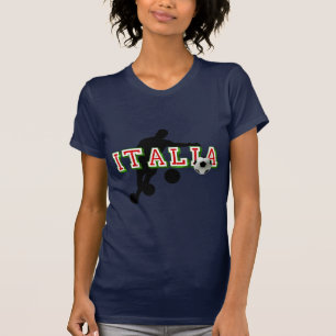 T-shirt Courbure de footballeurs de logo de l'Italie il