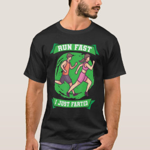 T-shirt Coure vite je viens de péter Conception de Marath