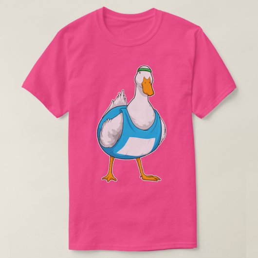 T-shirt Coureur de canard faisant du sport (Design devant)