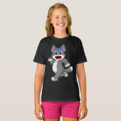 T-shirt Coureur de chats faisant du sport (Devant entier)