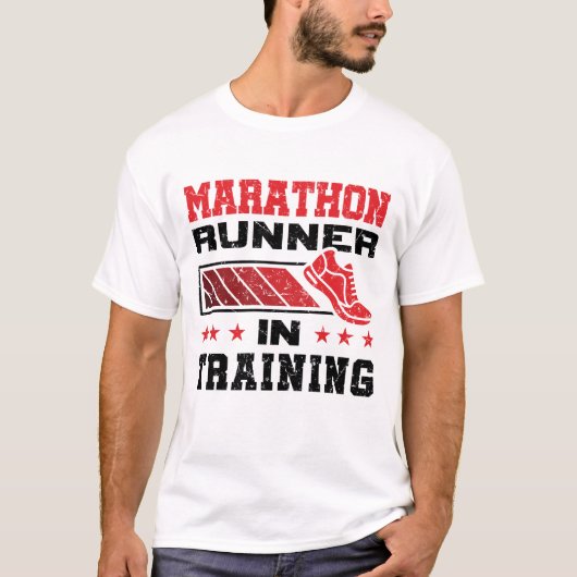 T-shirt Coureur De Marathon En Formation (Devant)