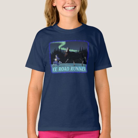 T-shirt Coureur de route sur glace (Devant)