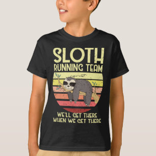 T-shirt Coureur d'équipe de Sloth Tired Lazy