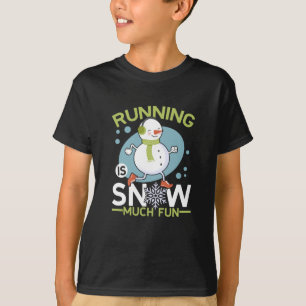 T-shirt Coureur d'hiver - Courir est neige beaucoup amusan