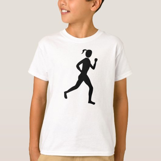 T-shirt Coureur (Femme) - Noir (Devant)