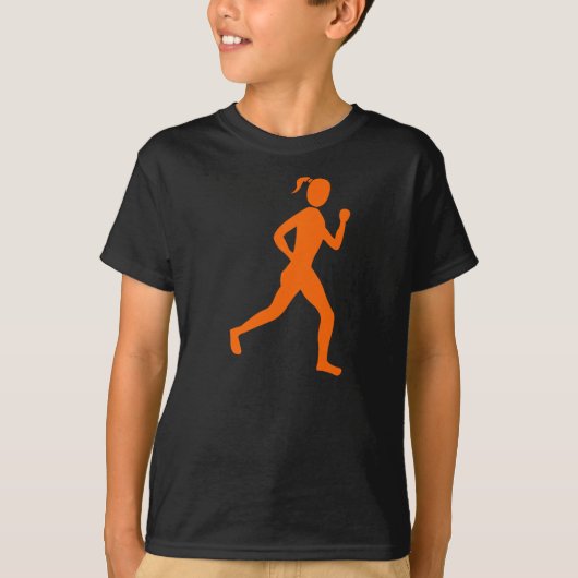 T-shirt Coureur (Femme) - Orange (Devant)