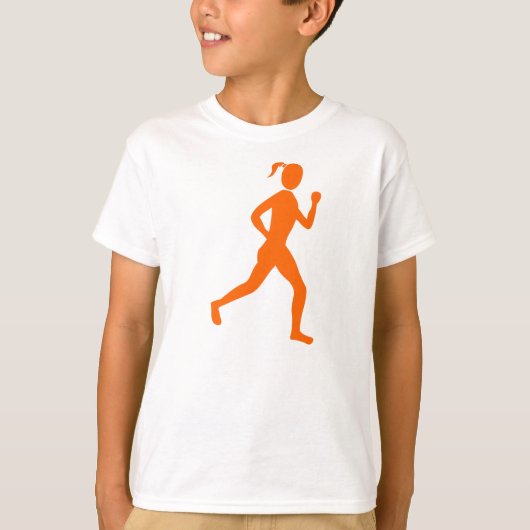 T-shirt Coureur (Femme) - Orange (Devant)