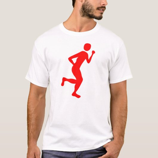 T-shirt Coureur (Homme) - Rouge (Devant)