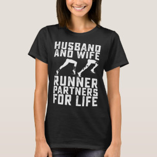 T-shirt Coureur mari et femme partenaires pour la vie de c