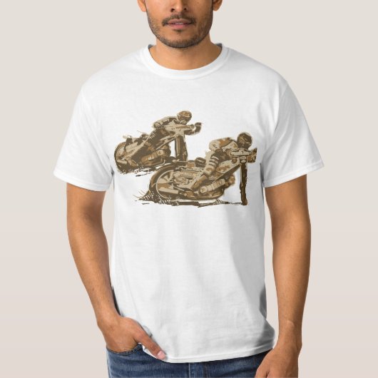 T-shirt Coureurs de moto de speed-way (Devant)