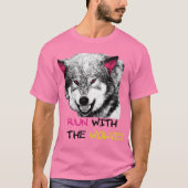 T-shirt Courez avec les loups (Devant)