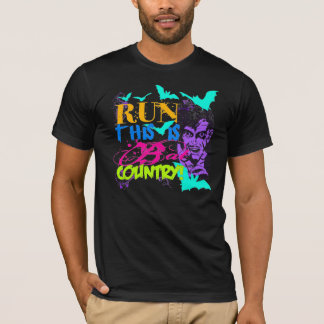 T-shirt courez ceci est pays de batte