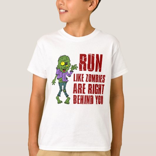 T-shirt Courez Comme Des Zombies Derrière Vous (Devant)