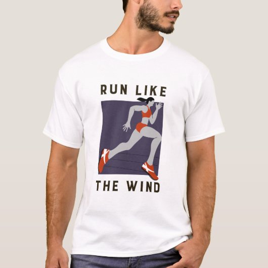 T-shirt Courez comme le vent (Devant)