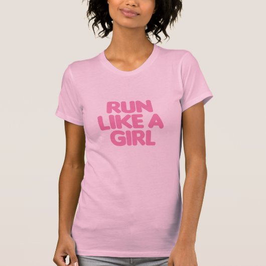 T-shirt Courez comme une fille (Devant)