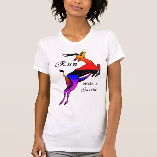 T-shirt Courez comme une gazelle (Devant)
