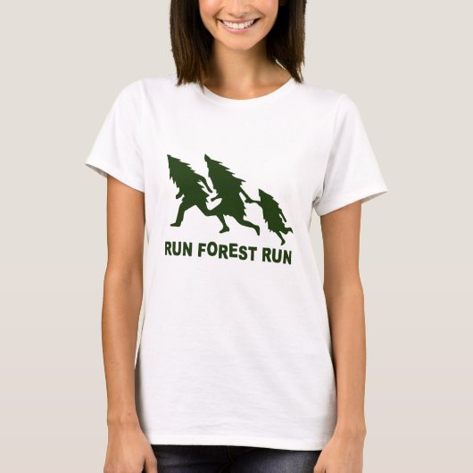 T-shirt courez la course de forêt (Devant)