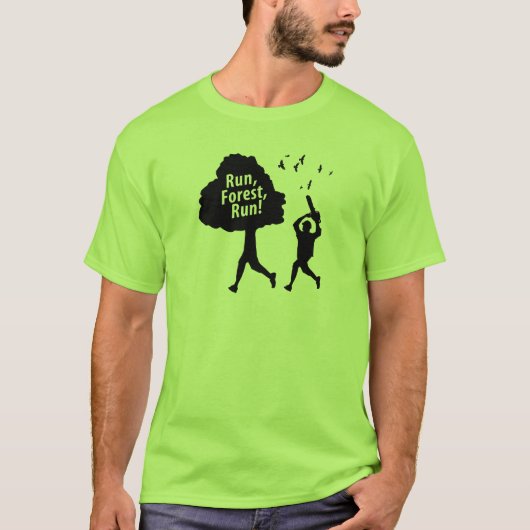 T-shirt Courez la course de forêt (Devant)