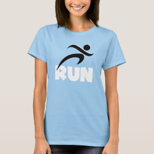T-shirt COUREZ le fonctionnement blanc de forme physique
