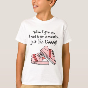 T-shirt Courez le marathon juste comme le papa