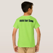 T-shirt Courez le papa couru - courez pour Sam (Dos entier)