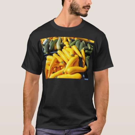 T-shirt Courge en jaune et vert (Devant)