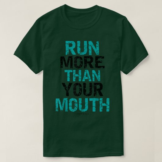 T-shirt Courir amusant est courir plus que votre bouche (Design devant)